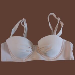 EUC Aerie American Eagle Lightly Lined Light Pink Bikini Top Underwire Size 34B